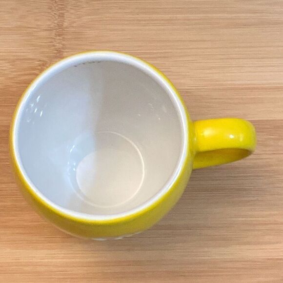 Plain Jane 2010 Yellow “Pray” Coffee Mug Cup with White Flower - Picture 7 of 9